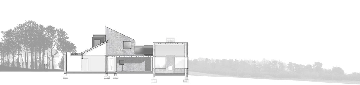 Black and white architectural drawing
