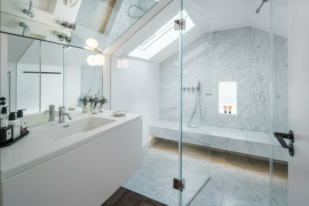 bathroom with roof light