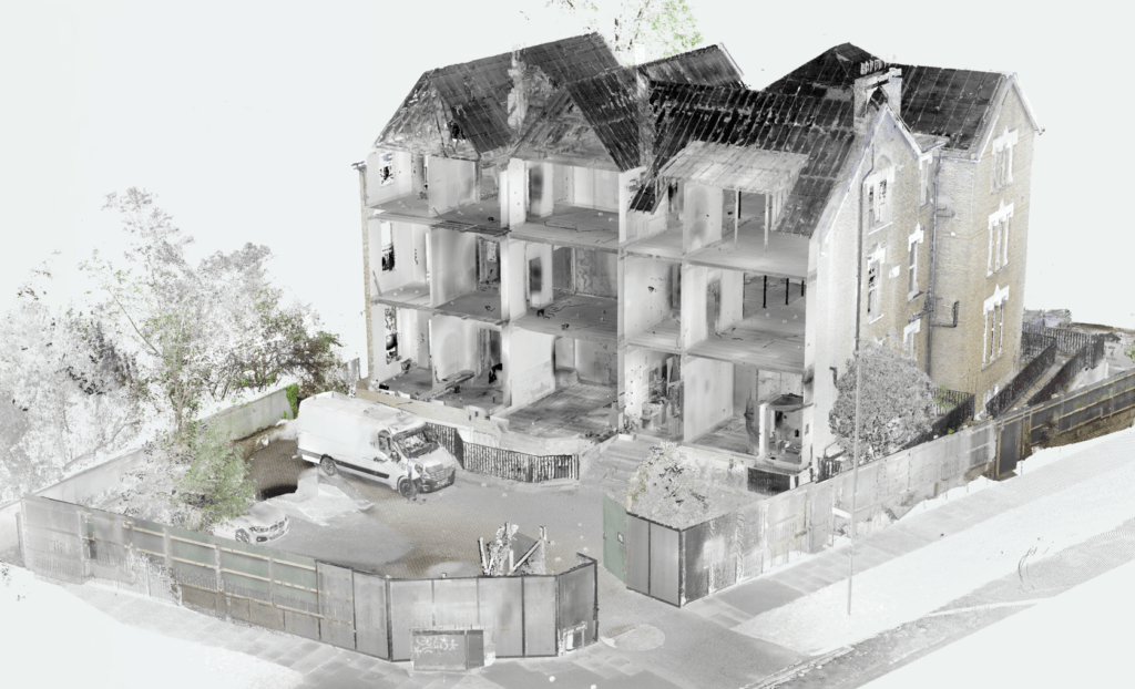 Black and white house architect model
